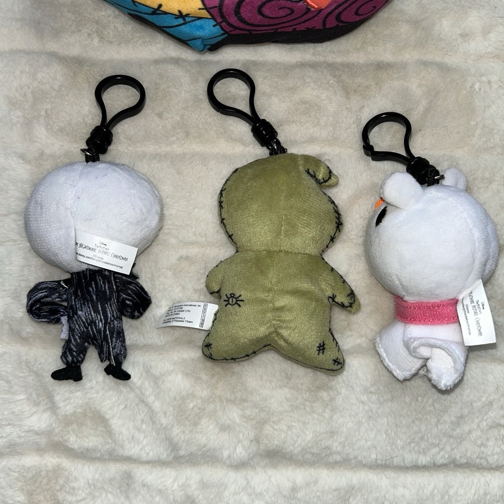 Nightmare Before Christmas Jack Plush Bag Clip Lot Sally Squishmallow - Picture 3 of 5